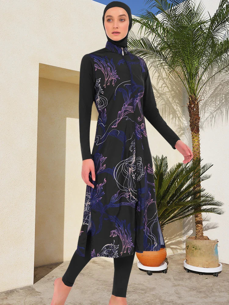 Burkini Modeste 3PCS - Maillot de Bain Femme Imperméable-Burkini-PARIS FEMME