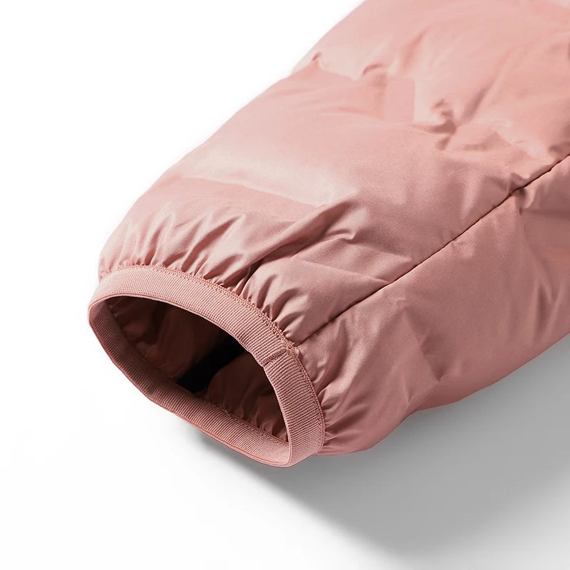 Doudoune légère femme hiver en duvet d'oie blanc, coupe vent et isolante