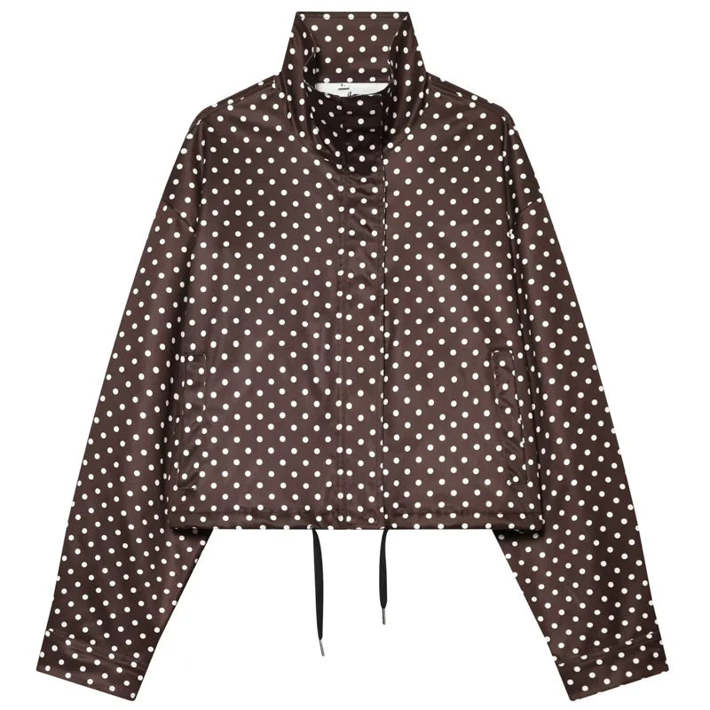 Veste de Bombarde Femme | Oversize à Pois, Manches Longues