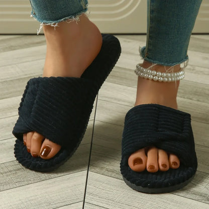 Pantoufles Femmes Hommes | Corduroy Intérieur, Toutes Saisons | Doux Confortable