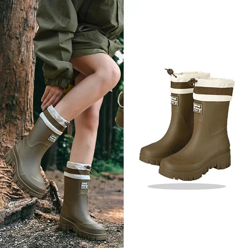 Bottes de Pluie Femme | Rétro, Imperméable, Antidérapant