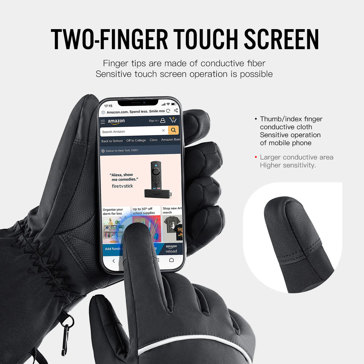 Gants chauffants moto imperméables rechargeables hiver doigts complets unisexe