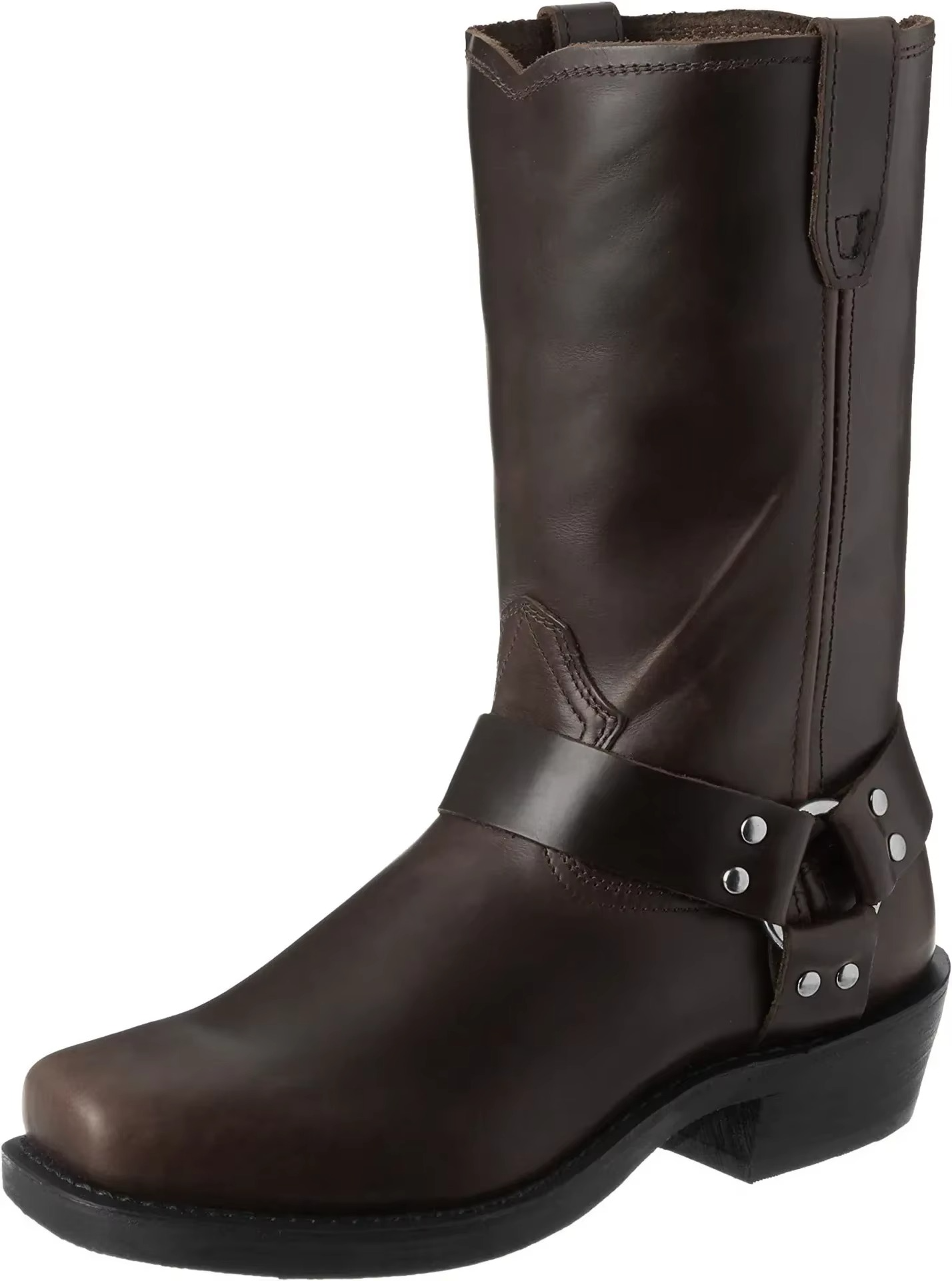 Bottes Western Homme | Cuir PU, Slip-On, Mi-Mollet