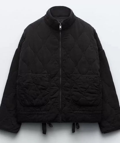 Veste de Transition Femme | Peplum Léger, Col Montant