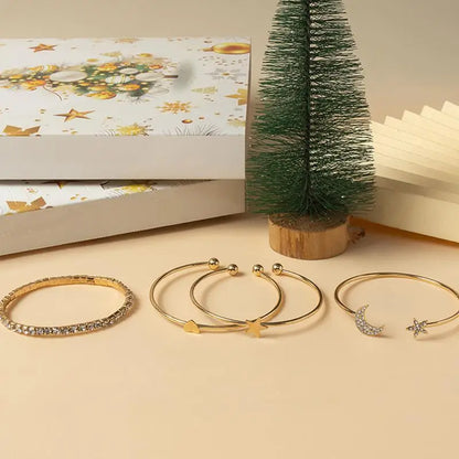 Calendrier de l avent bijoux femme 24 jours boucles collier bague