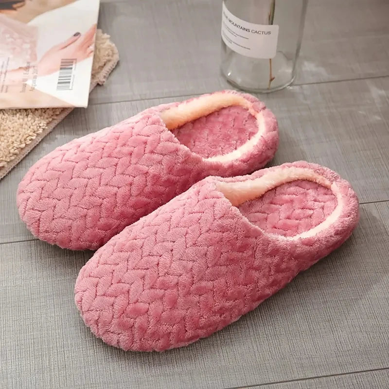 Chaussons femme moelleux antidérapants intérieur automne hiver