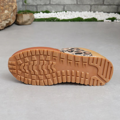 Baskets de jogging femme | Imprimé léopard, chaussures casual d'été