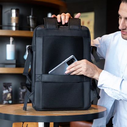 Sac à dos ordinateur imperméable USB homme avec compartiment 15.6 pouces