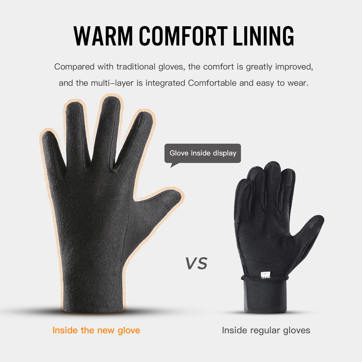 Gants chauffants moto imperméables rechargeables hiver doigts complets unisexe