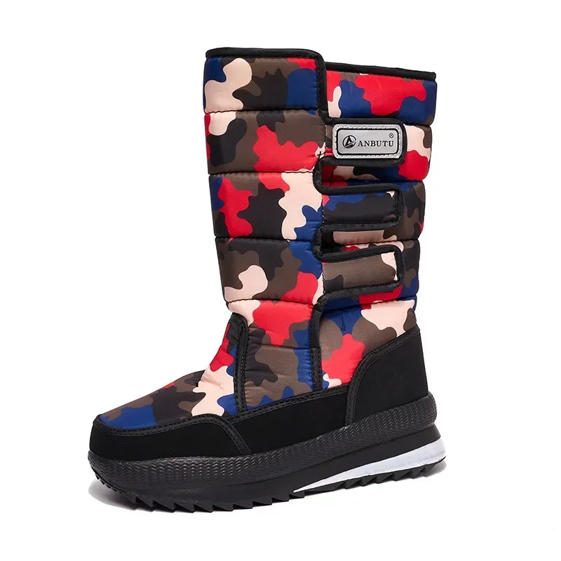 Bottes mi-hautes homme imperméables | Hiver, plateforme antidérapante