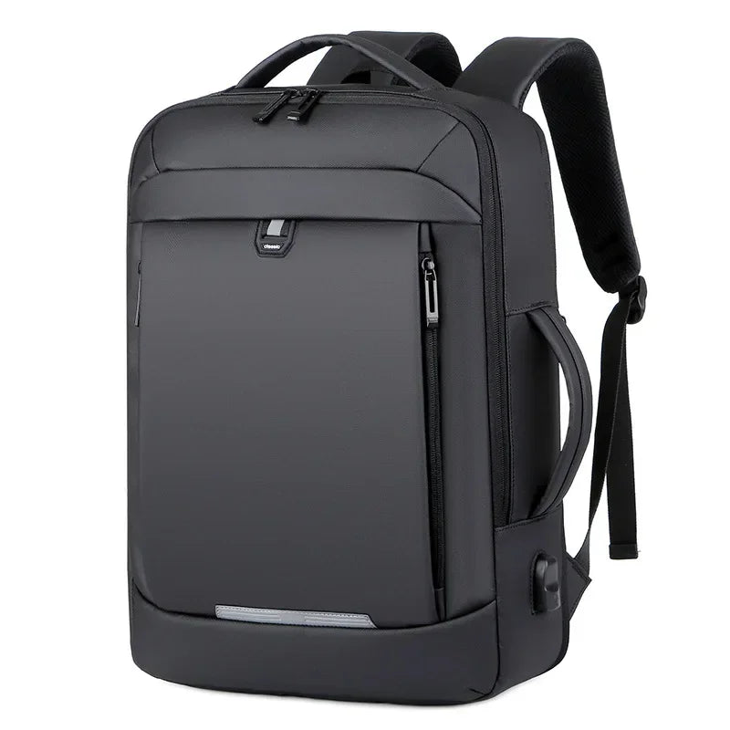Sac à dos ordinateur imperméable USB homme 17 pouces avec compartiment ordinateur et port de charge