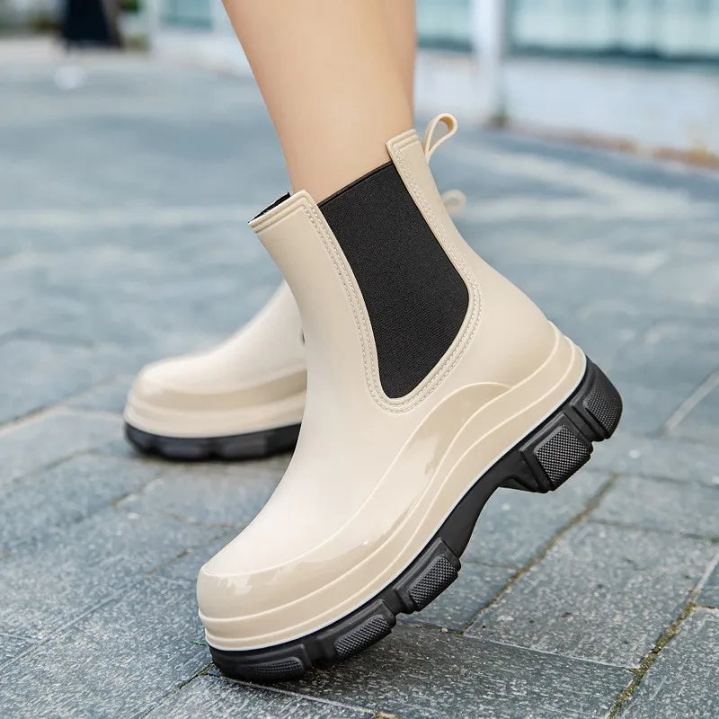 Bottes imperméables femme | Antidérapantes, plateforme légère
