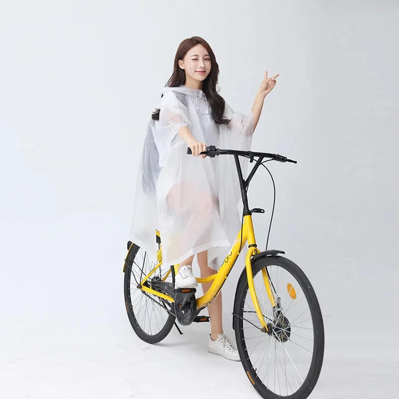 Imperméable Femme Poncho Transparent Coupe Vent Unisexe Réutilisable