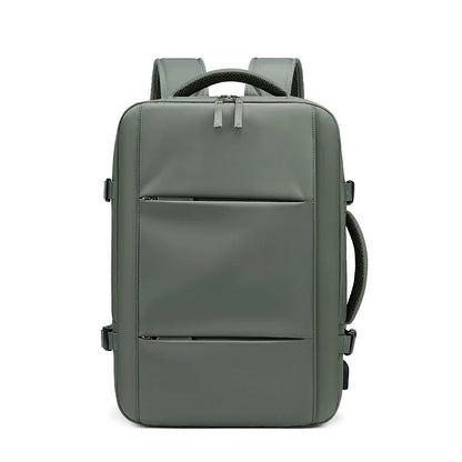 Sac à dos ordinateur imperméable USB avec compartiment 17 pouces et extensible 39L