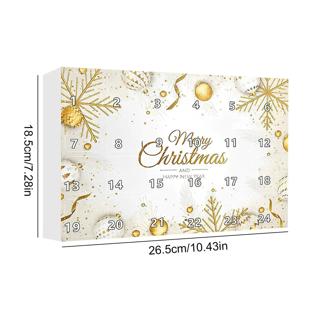 Calendrier de l'avent bijoux doré 24 jours Noël Femme Cadeau