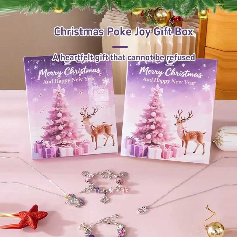 Calendrier avent bracelet charms DIY 24 jours Noël cadeau femme