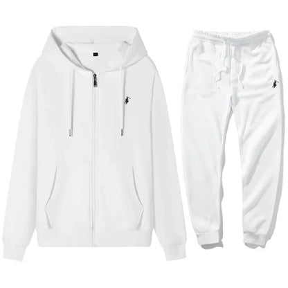 Ensemble survêtement homme 2 pièces sweat zippé et pantalon jogging imprimé