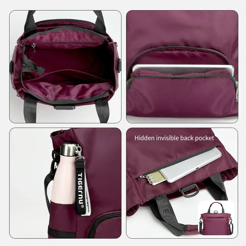 Cartable Sac à Dos pour Femme | 3-En-1 Convertible | Capacité 12L