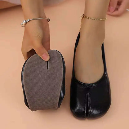 Ballerines Tabi pour femmes | Orteils séparés, cuir doux, chaussures plates brillantes