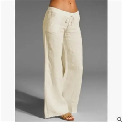 Pantalon lin femme | Coupe ample | Printemps-été
