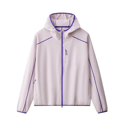 Veste softshell col montant zippée gauffrée homme femme printemps automne