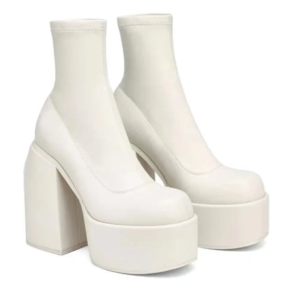 Bottes Courtes Femme | Cuir, Talon Haut, Bout Carré