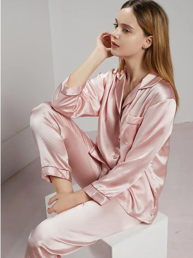 Elise - Pyjama soie femme - Ensemble luxe 2 pièces