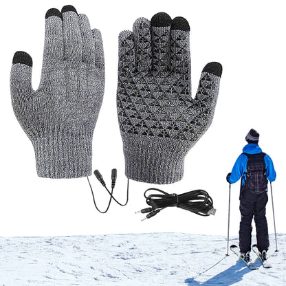 Gants chauffants USB écran tactile tricot antidérapants hiver