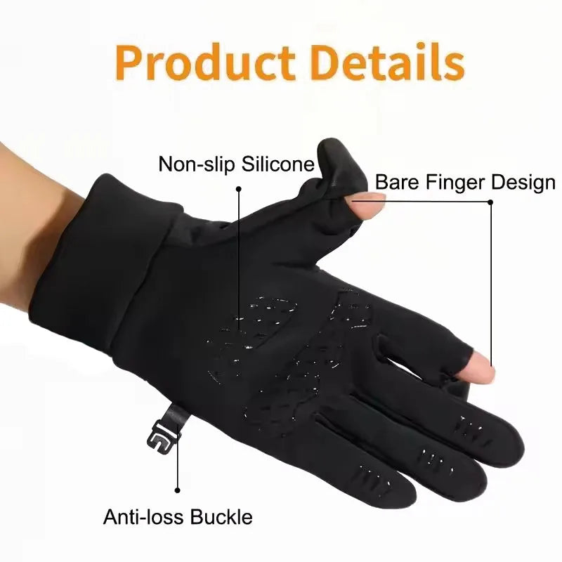 Gants hiver femme maille tactile coupe vent antidérapants noir