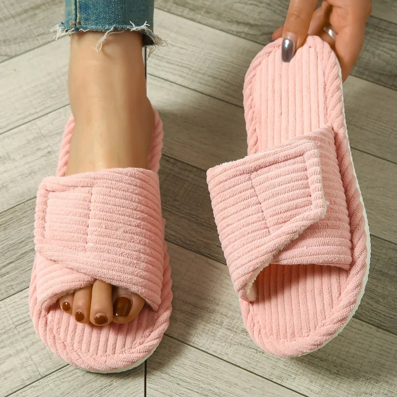 Pantoufles Femmes Hommes | Corduroy Intérieur, Toutes Saisons | Doux Confortable