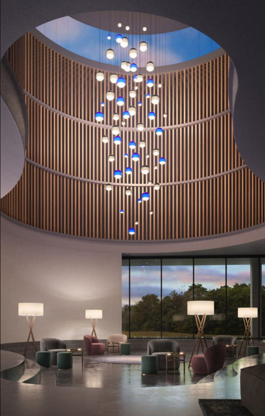 Lampe Suspendue Moderne avec Dégradé de Couleur – Économe en Énergie et Élégante