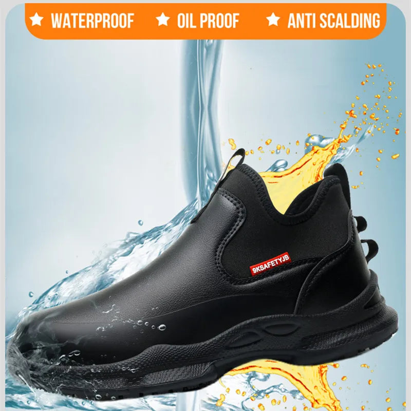 Chaussures de Cuisine Antidérapantes | Bottes Imperméables de Travail pour Homme