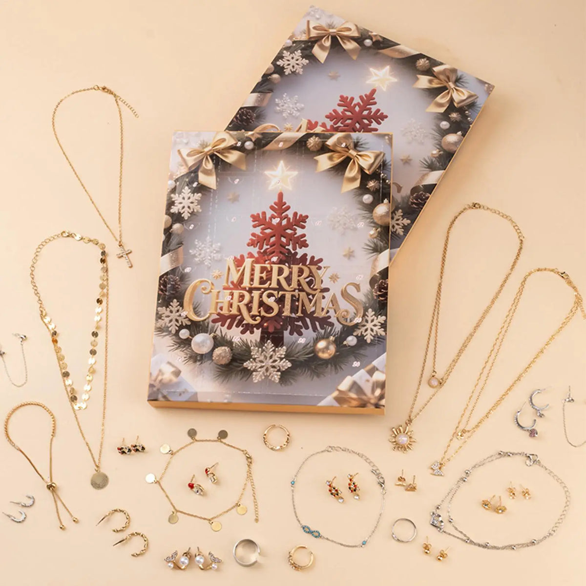 Calendrier de l'avent bijoux femme 25 jours coffret cadeau Noël