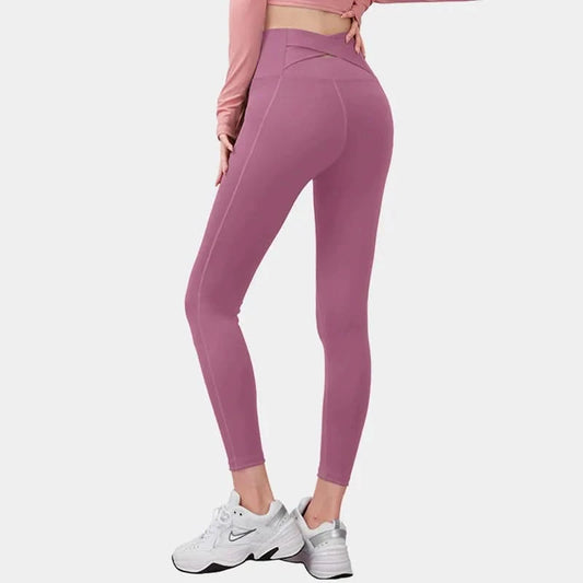 Legging rose taille haute tendance-Leggings femme-PARIS FEMME