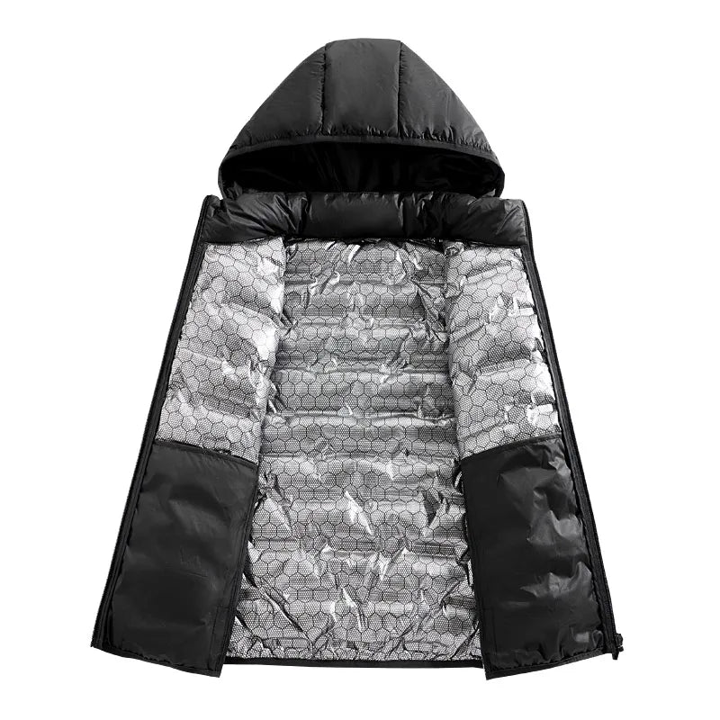 Doudoune sans manches homme imperméable avec capuche amovible, coupe vent et légère