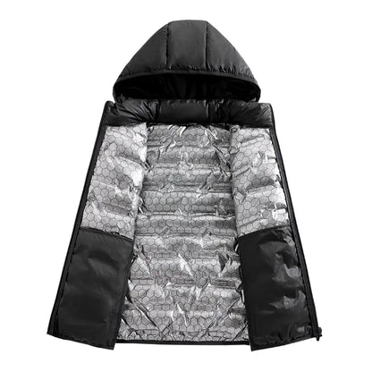 Doudoune sans manches homme imperméable avec capuche amovible, coupe vent et légère