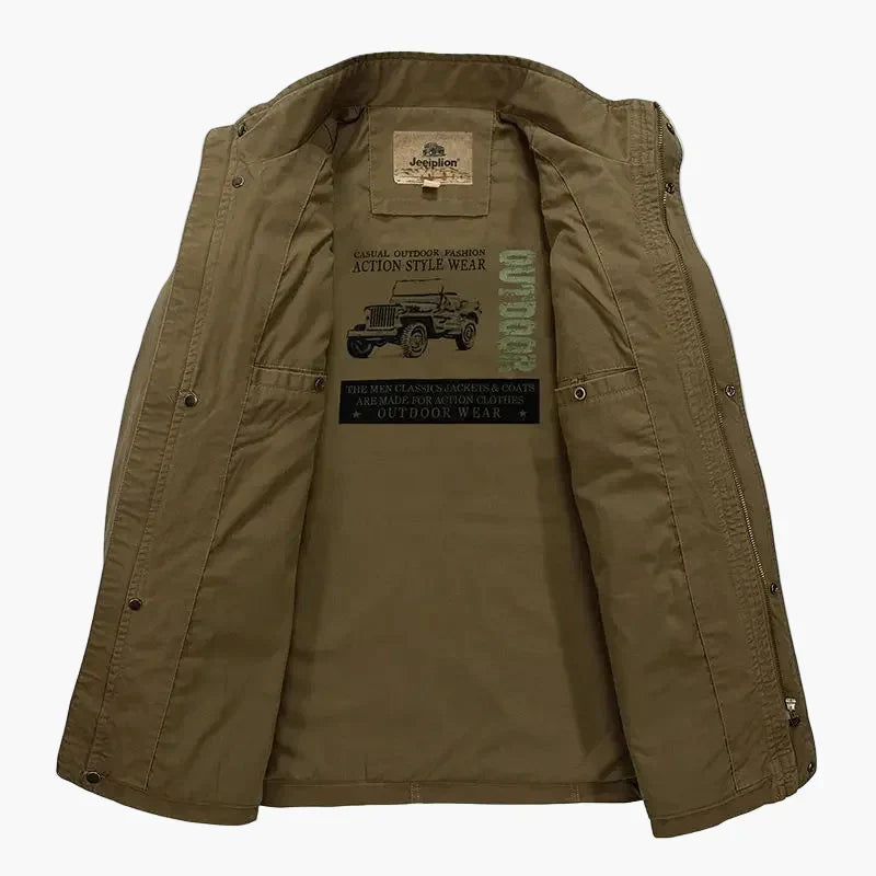 Veste de Transition | Col Haut et Poches | Homme Casual