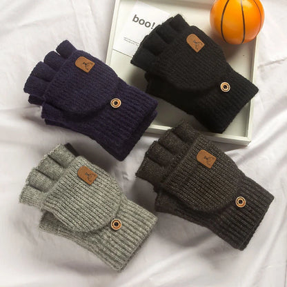 Gants tricotés sans doigts écran tactile hiver homme femme