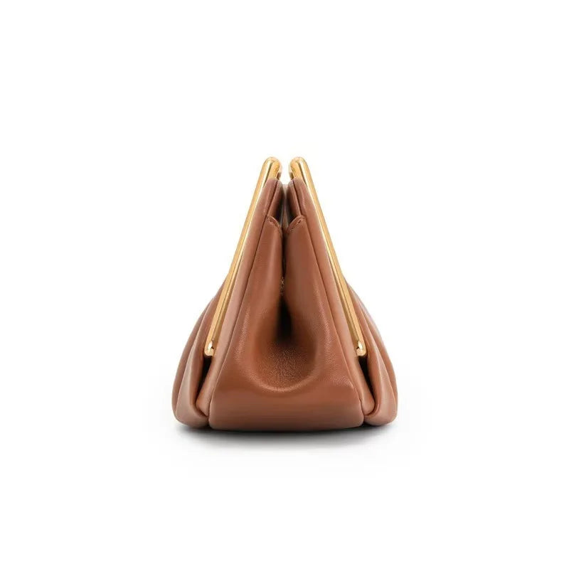 Pochette Femme | Silhouette Pliée, Poignée Doré