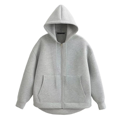 Sweat-shirt Femme Zippé | Manches Longues, Grandes Poches
