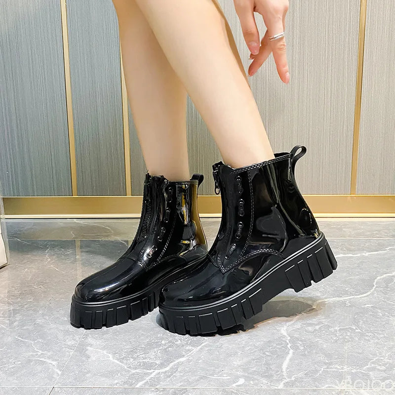 Bottes de pluie femme | Imperméables, semelle antidérapante, talon compensé