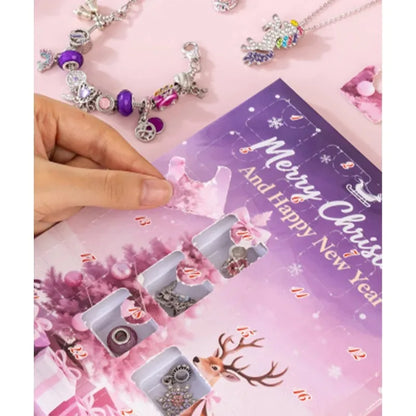 Calendrier avent bracelet charms DIY 24 jours Noël cadeau femme