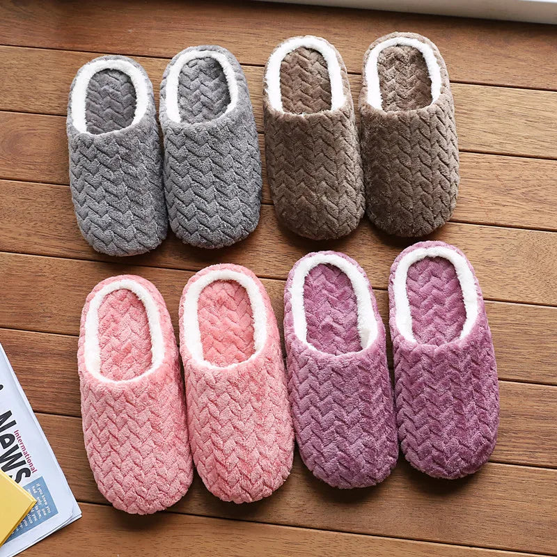 Chaussons femme moelleux antidérapants intérieur automne hiver
