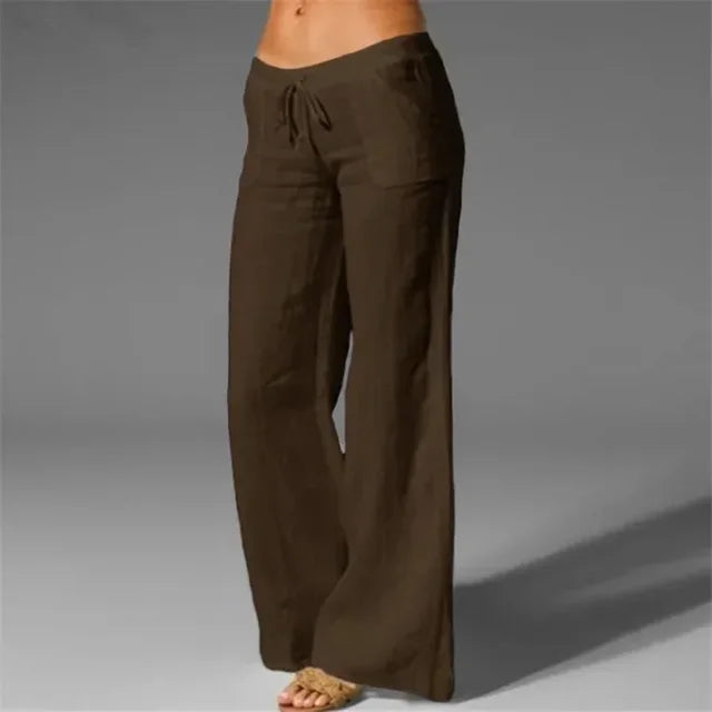 Pantalon lin femme | Coupe ample | Printemps-été