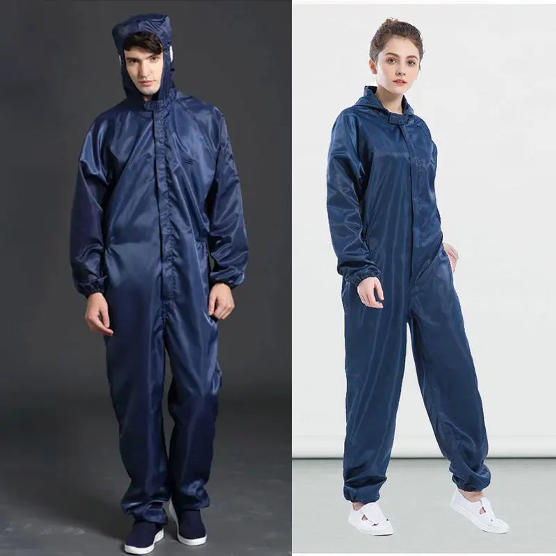 Combinaison de protection unisexe avec capuche, antistatique et anti poussière