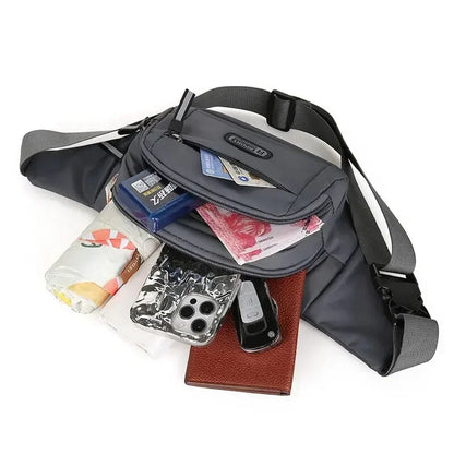 Sac de taille anti-vol | Toile, ultra-fin | Homme sport plein air