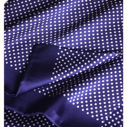 Écharpe homme soie 100% Mulberry à pois double épaisseur 160 cm
