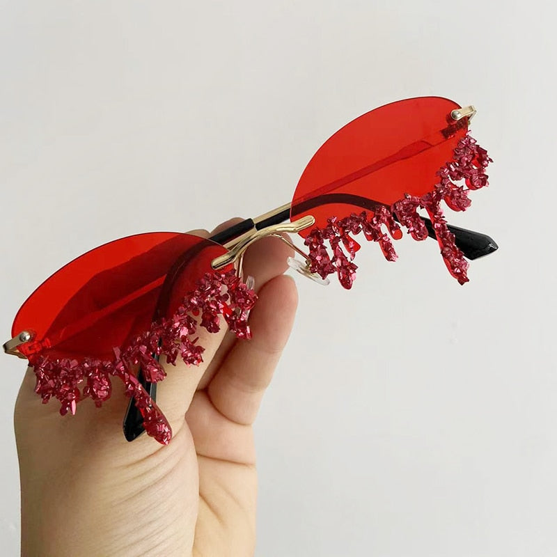 Lunettes de soleil paillettes | Festival femme