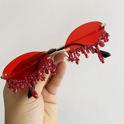 Lunettes de soleil paillettes | Festival femme