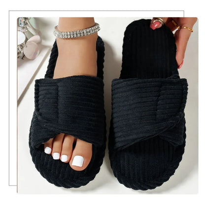 Pantoufles Femmes Hommes | Corduroy Intérieur, Toutes Saisons | Doux Confortable